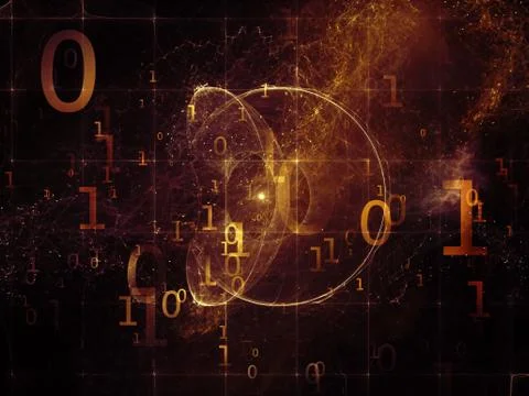 Depth of Numbers Stock Illustration