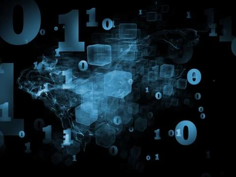 Depth of Numbers Stock Illustration