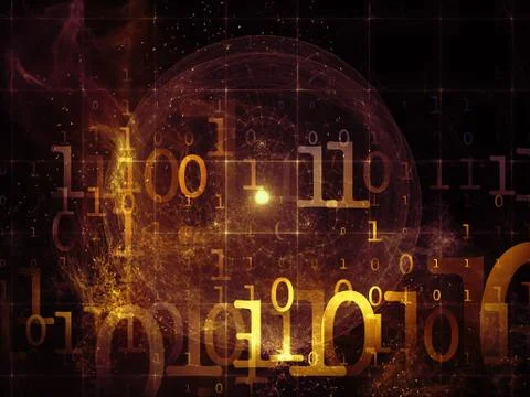 Depth of Numbers Stock Illustration