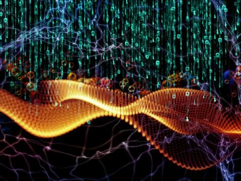 Depth of Numbers Stock Illustration