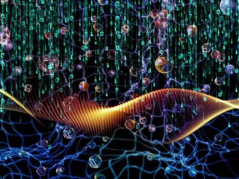 Depth of Numbers Stock Illustration