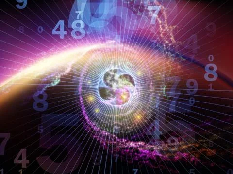 Depth of Numbers 스톡 일러스트