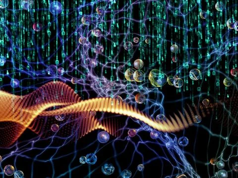 Depth of Numbers Stock Illustration