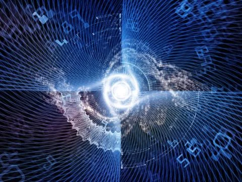 Depth of Numbers Stock Illustration