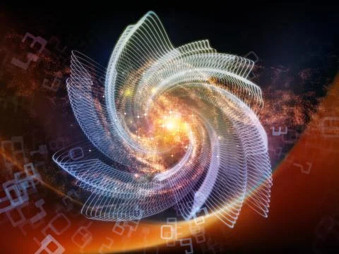 Depth of Numbers Stock Illustration