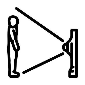Depth sensor augmented reality line icon vector illustration Illustrazione stock