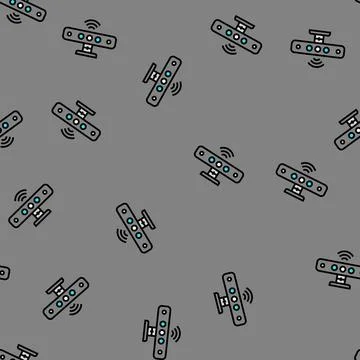 Depth sensor augmented reality vector seamless pattern イラスト素材
