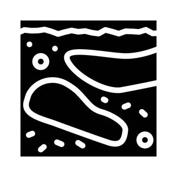 Depth soil analysis glyph icon vector illustration 스톡 일러스트