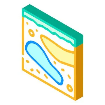 Depth soil analysis isometric icon vector illustration Illustrazione stock
