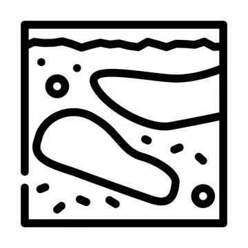 Depth soil analysis line icon vector illustration 스톡 일러스트