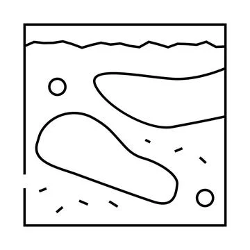 Depth soil analysis line icon vector illustration Stock Illustration