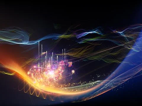 Depth of Virtual World Stock Illustration