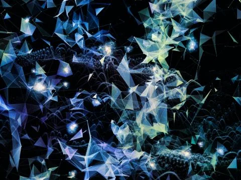 Depth of Virtual World 库存插图
