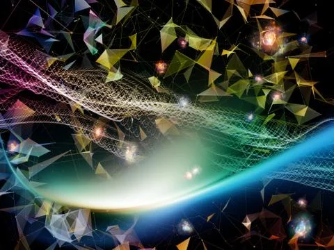 Depth of Virtual World 库存插图