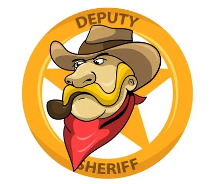 Deputi Sheriff Stock Illustration
