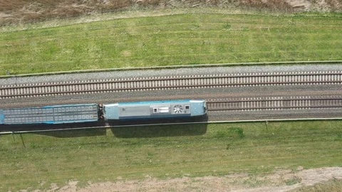 Der Blaue Autozug 库存影片 195228438