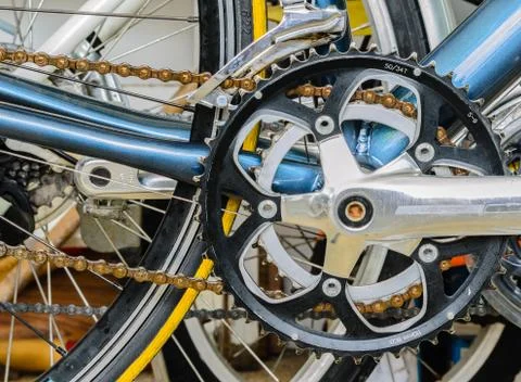 Derailleur with sprockets Stock Photos
