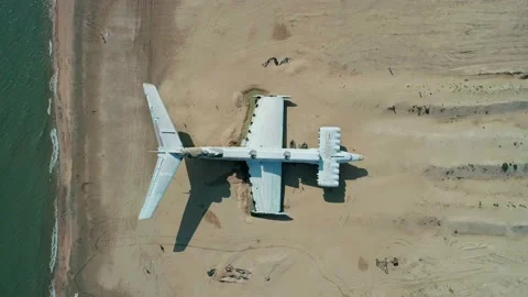Derbent, Dagestan- August 01, 2021: Aerial view of a military aircraft Video stock 171279482