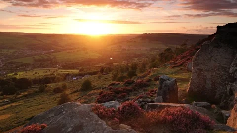 Derbyshire sunset Stock Footage 169844470