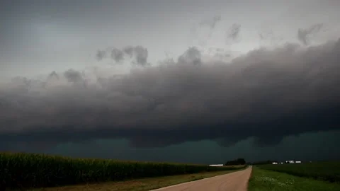 Derecho storm with Shelf cloud Time Lapse Stock Footage 137269827
