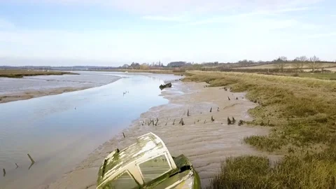 Derelict Boats Stock Footage 140507878