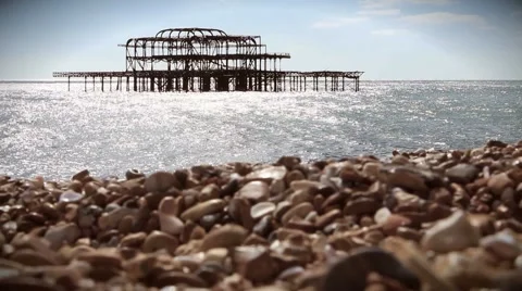 Derelict Brighton pier 動画素材 55815894