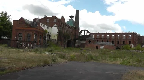 Derelict buildings of Springfield Brewery, Wolverhampton Stock Footage 45414799