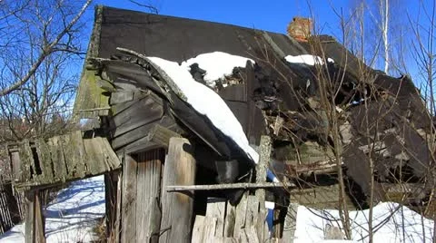 Derelict house Stock Footage 22424611