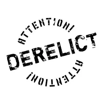 Derelict rubber stamp Stock Illustration