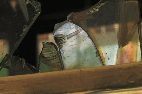 Derelict Train / Tram with graffiti NTSC Stock Footage 396921
