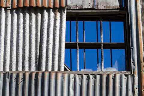 Derelict warehouse window Photos
