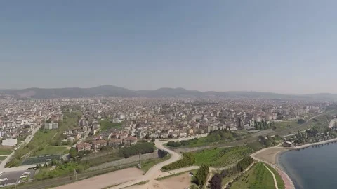 Derince cityscape aerial Video stock 191693853
