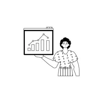 The derision holds a graph of emergence with positivist moral ability . tot.. Stock Illustration