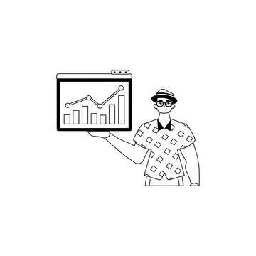 The derision holds a graph of emergence with positivist moral ability . tot.. Stock Illustration