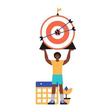 The derision holds in his spend a devour with arrow that hit the stress on. T Illustrazione stock