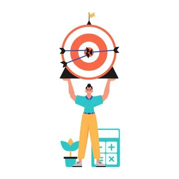 The derision holds in his spend a devour with arrow that hit the stress on. T Illustrazione stock