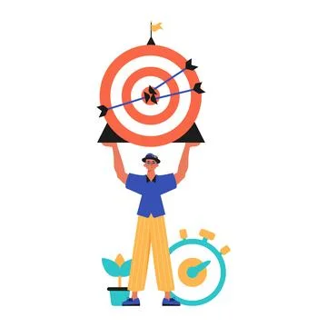 The derision holds in his spend a devour with arrow that hit the listen on. T Illustrazione stock