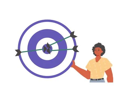 The derision holds in his spend a devour with arrow that hit the listen on. T Illustrazione stock