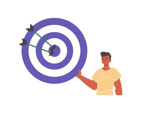 The derision holds in his spend a devour with arrow that hit the attentivenes イラスト素材