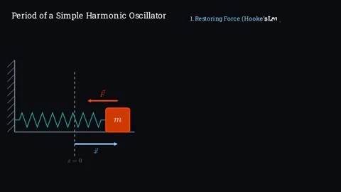 Deriving the period of a simple harmonic oscillator 스톡 동영상 335733173