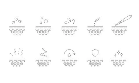 Derma roller, dermapen or mesopen line icon for face treatment. Vector stock Stock Illustration