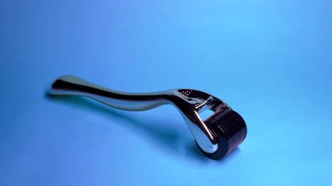 Derma roller for medical micro needling therapy. Dermaroller, mesopen. Stock Footage 303452837
