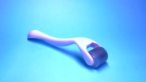 Derma roller for medical micro needling therapy. Dermaroller, mesopen. Stock Footage 303452839