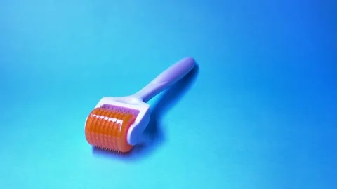 Derma roller for medical micro needling therapy. Dermaroller, mesopen. Stock Footage 303453148
