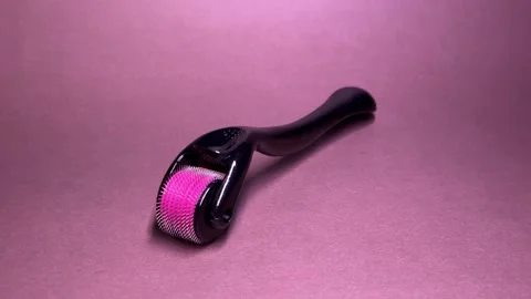 Derma roller for medical micro needling therapy. Dermaroller, mesopen. Stock Footage 303453432