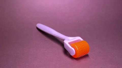 Derma roller for medical micro needling therapy. Dermaroller, mesopen. Stock Footage 303453476