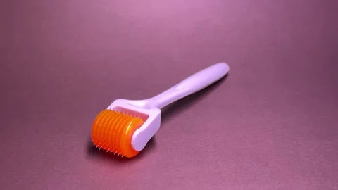 Derma roller for medical micro needling therapy. Dermaroller, mesopen. Stock Footage 303453478