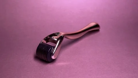 Derma roller for medical micro needling therapy. Dermaroller, mesopen. Stock Footage 303453577