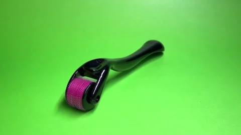Derma roller for medical micro needling therapy. Dermaroller, mesopen. Stock Footage 303453591