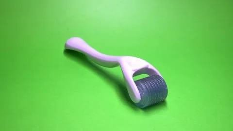 Derma roller for medical micro needling therapy. Dermaroller, mesopen. Stock Footage 303453594